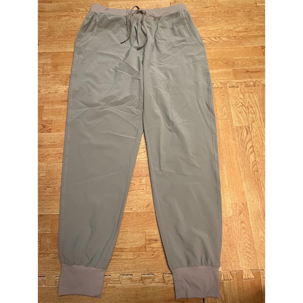 CRZ YOGA Womens Joggers Gray Lightweight Athletic Travel Pants Size L Large
